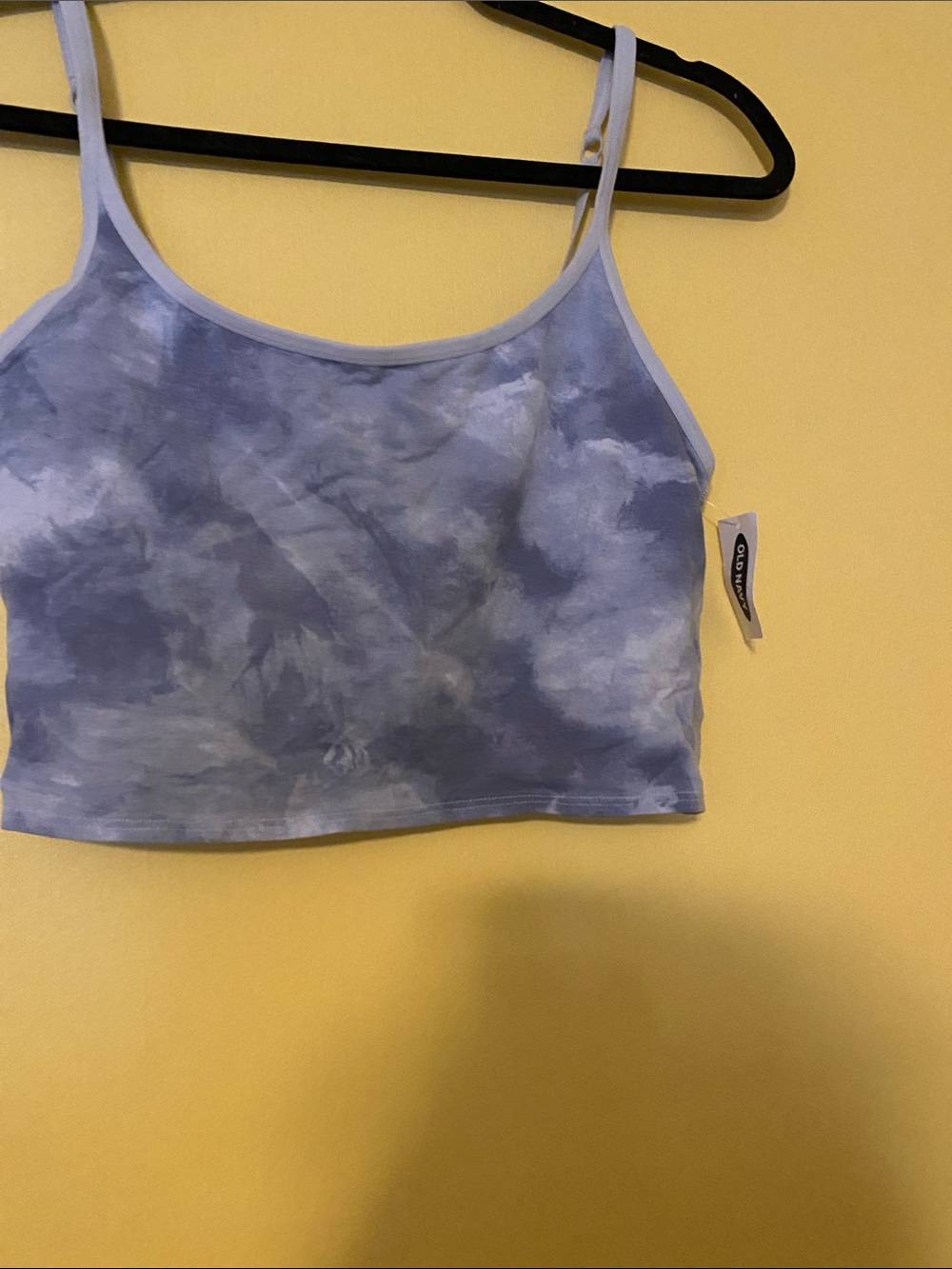 Old Navy Light Blue Tie-Dye Crop Cami